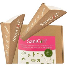 SaniGirl 여성용 소변 깔때기 | 일회용 여성 소변기 케어 휴대용 배뇨기 여행 필수품 캠핑 선물 포르타 포티 솔루션 50개 벌크팩, 50 Count (Bulk Pack)