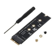 애플 맥북 에어 프로 2013 2014 2015 2017 년용 M2 SSD 어댑터 M.2 PCIE NVME SSD 컨버터 카드 A1465 A1466 A1398 A1502 A14, 1) Black, 1개