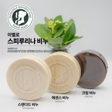 MiBello 발효 스피루리나 비누 3종 (1)스탠다드비누 (2)에센스비누 (3)크림비누, (1) 스탠다드비누