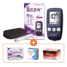 에스디 코드프리 혈당측정기 풀세트 [혈당계+시험지50매+침110개+솜100매+파우치+채혈기], 1세트