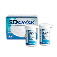 에스디 바이오센서 SD check 골드 혈당측정계 당뇨시험지 혈당 혈당측정기, 1개, 혈당시험지 50매
