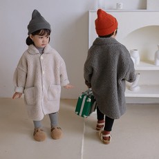 뽀뽀뽀 아동복 유아 뽀글이 롱 점퍼 남아 여아 공용 가을 겨울 외투 아기 자켓 키즈 털 아우터  상품 이미지