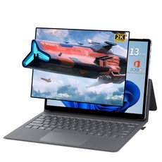 2in1 타블렛 노트북[Win 11][MS 2019 office 표준 탑재]13 인치 QHD (2160×1440) 2 K해상도 고급 금속 쉘 2in1 노트북 PC 11세대 인텔 Celeron N5095 ：512GBType-C2USB3.0