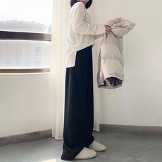 두꺼운 따뜻한 플러스 벨벳 임산부 긴 바지 넓은 다리 느슨한 스트레이트 배꼽 옷 여성을 위한 4XL 가을