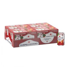 Sanpellegrino Blood Orange Italian Sparkling Drinks 산펠레그리노 블러드 오렌지 탄산음료 330ml 24캔, 1개