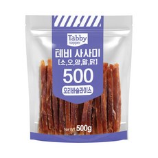 테비 사사미 500g 대용량 강아지간식, 오리바 슬라이스, 1개 - 테비사시미