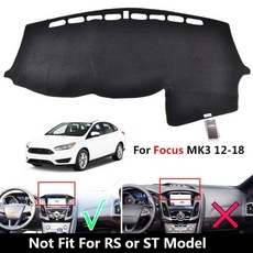 Ford Focus 3 2012-2018 MK3 Dashmat Dashboard Cover Dash Cover Mat 보호 시트 카펫 스타일링 2014 2015 2016 2017, 초점 -LHD 12-18