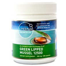 라이프스팬 뉴질랜드 초록잎홍합 콘드로이친 12500 300분말캡슐 green mussel, 1개, 300정