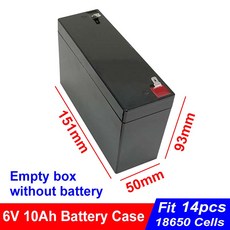호환 6V 10Ah DIY 전기 자전거 배터리용 보관 박스 빈 상자 NCM LFP 배터리 케이스 18650 셀 14 개 6V10Ah 2S7P 6.4V 7.2V 14Ah