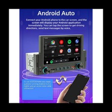 안 이드 카플레이 자동차 스테레오 라디오 블루투스 MP5 플레이어 2USB FM 리시버 오디오 시스템 트 1Din 6.2 화면, 1개