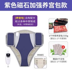 자궁 난소 계기 수축 분골 온찜질 골반 복원계 산후 치료기 보온 의례, 블루 보라색 자석 양궁 가방 타입