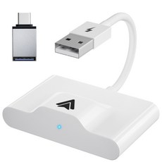 무선 카 플레이 동글 어댑터 Bluetooth 호환 듀얼 Wi-Fi 온라인 2.4GHz/5GHz 자동차 수신기 LPHONE-CONVERTER 플러그, 02 White