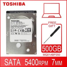 TOSHIBA-노트북 하드 드라이브 디스크 500GB 500G 내부 HDD HD 2.5 인치 5400 RPM 8M 캐시 7mm SATA 2 MQ01ABF050 오리지널 노트북 용 - mq01abf050