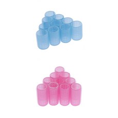 Zeyuan 10x28mm 핑크 + 40mm 블루 셀프 그립 헤어 롤러 컬은 여성 어린이를위한 설정, 1개