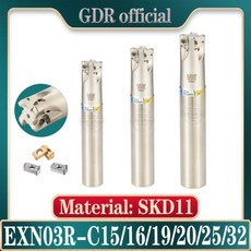 EXN 밀링 커터 바 C15 C20 LNMU0303 고속 피드 양면 인서트 공구 홀더, 7.C16-D17-120L-2T - EXN03R