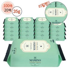 마미요네이처그린물티슈리필형100매x20팩