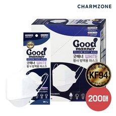 참존 굿매너 황사방역용 마스크 KF94 X200매 화이트대형, 1개입, 200개