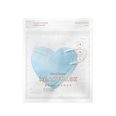 꼼마꼼마 하트마스크 20매 골라담기, 베이비블루, 5매입, 4세트
