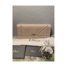 758789 NWT Christian 디올 디올ama Chain Shoulder Bag Clutch Pink 실버 Tone $3100