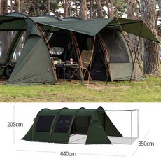 텐트 고스트 팬텀 카키 4인 터널형 대형 캠핑 KECP9TO-03 ko9
