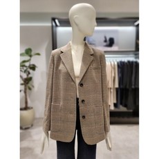 [ZOOC] 주크여성 울혼방 루즈핏 체크재킷_V241MSF905