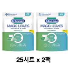 Dr. Beckmann 닥터베크만 매직 시트세제 찬물세탁 (1 팩x25장) (1/2/4 팩), 2개, 25매입