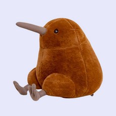 키위새인형 뉴질랜드 키위새 장난감 귀여운 선물 소품, 키위새 (그레이) 40cm