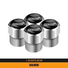 금속 자동차 휠 타이어 밸브 스템 캡 스바루 임프레자 레거시 WRX STI BRZ 포레스터 Levorg XV 아웃백 크로스렉 엑시가용 4개, [06] B STI Silver