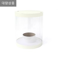  크리스탈 플라워 원형 L, 아이보리, 1박스(20개입) 