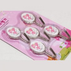 (SM)캐릭터 벽후크5P-랜덤발송 문걸이도어훅 문옷걸이, 5개, 단품