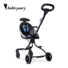 유모차 휴대용 접이식 트라이크 T1 베이블퓨어리, 멜란지 블랙