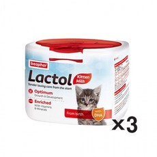 비어파 락톨(분유) 키튼 250gX3 어린 고양이사료 영양, 상세페이지 참조, 250g, 3개