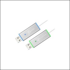 USB 3.0 KVM 웜홀 스위치 컨트롤러 컴퓨터화면공유 컴퓨터2대제어 KVM스위치 yqds