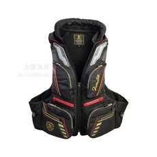 가마가츠 낚시 구명 조끼, 블랙 살버 골드 가마가츠 x