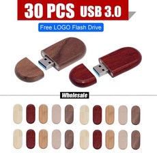 플래시 드라이브 카메라 30 나무 결혼 선물 스틱 무료 맞춤형 로고 30 개/로트, 32GB x 30PCS, walnut 3.0