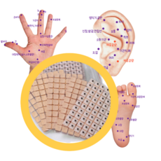 귀지압패치 [손가락마사지기 증정이벤트] 귀침 붓기침 채령귀침 지압스티커 다이어트패치 다이어트귀침 혈자리패치 혈자리테이프 이혈기석 지압테이프, 10+10 (1200개) + 손가락 마사지기