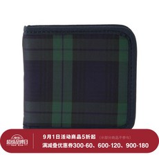 MUJI 원호 지퍼 이 접 힌 지갑 딥 그린 길이 11x 너비 11.5 x 두께 2cm