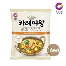 청정원 카레여왕 망고 & 바나나, 108g, 16개