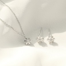 눈꽃귀걸이목걸이세트