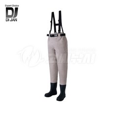  다이잔 WW-501 허리장화 웨이더 고무 밑창 방수 낚시 해루질 장화, M (250~255mm) 