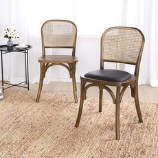 카이저 라탄 체어 인테리어 카페 테라스 정원 의자, 목판방석, 1개