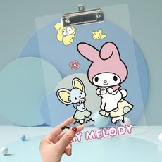 산리오아크릴클립보드