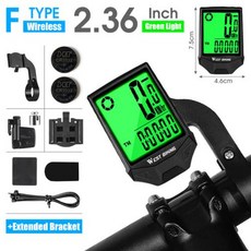 자전거속도계 무선속도계 gps WEST BIKING-무선 자전거 컴퓨터 LED 백라이트 주행 거리계 IP66 방수 MTB 로, 03 Black B green light, 1개