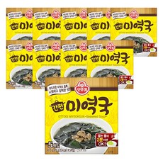오뚜기 간편 즉석국 블럭국 미역국 9.5g 5개입, 10개