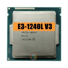 Xeon E3-1240LV3 CPU 쿼드 코어 데스크탑 프로세서 2.00GHz 8M 25W LGA1150 E3-1240L V3 E3 1240L, 한개옵션0