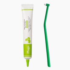 플라고 반려동물 구강관리 세트 덴티덤치약+송곳니칫솔, 1세트, 60g
