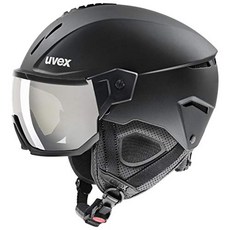 uvex (우벡스) 스키 스노우 보드 바이저 헬멧 다이얼 식 사이즈 조정 개폐식 환기 instinct visor 블랙 매트 56-58 cm