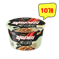 농심 짜파게티 더 블랙 사발면 90g, 10개