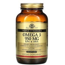 Solgar 오메가3 EPA &amp; DHA 트리플 스트렝스 950mg 소프트젤 100정