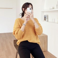더마르 / 델리 브이넥 울 알파카 니트 6color